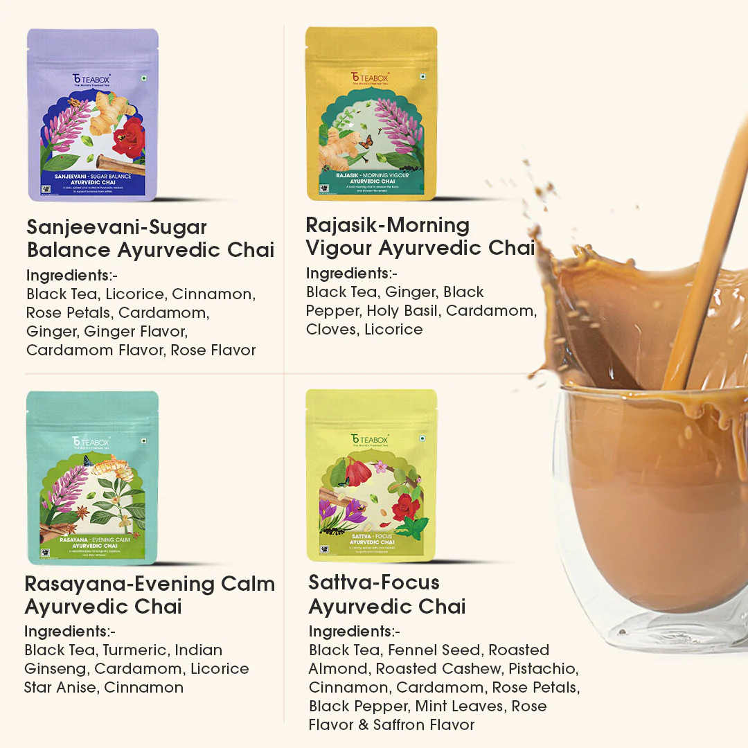 Ayurvedic Chai Trial Pack (Free Valencia Glass Teacup & Ideal Teaspoon) - Image 5