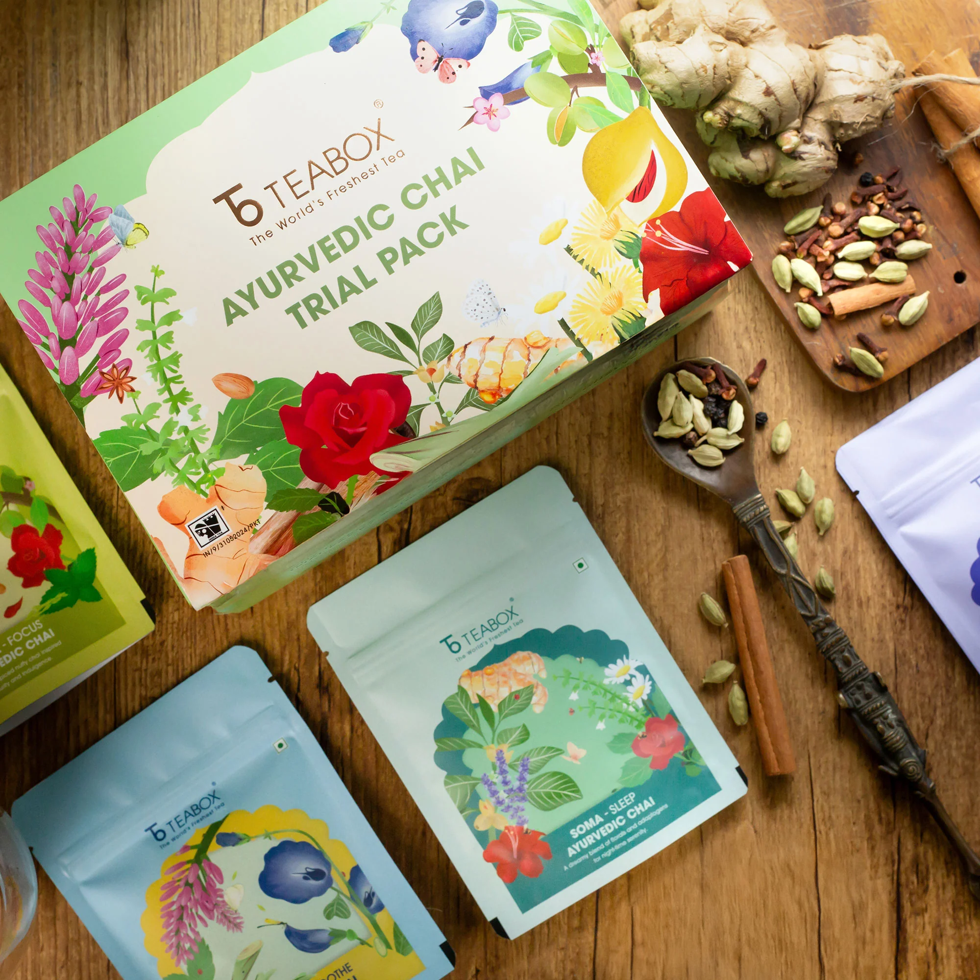 Ayurvedic Chai Trial Pack (Free Valencia Glass Teacup & Ideal Teaspoon) - Image 8