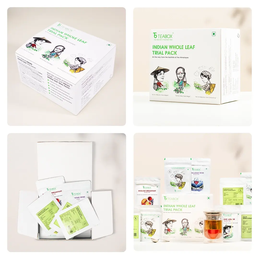 Indian Whole Leaf Trial Pack (Free Seidel Glass Tea Mug With Infuser & Ideal Teaspoon) - Image 8