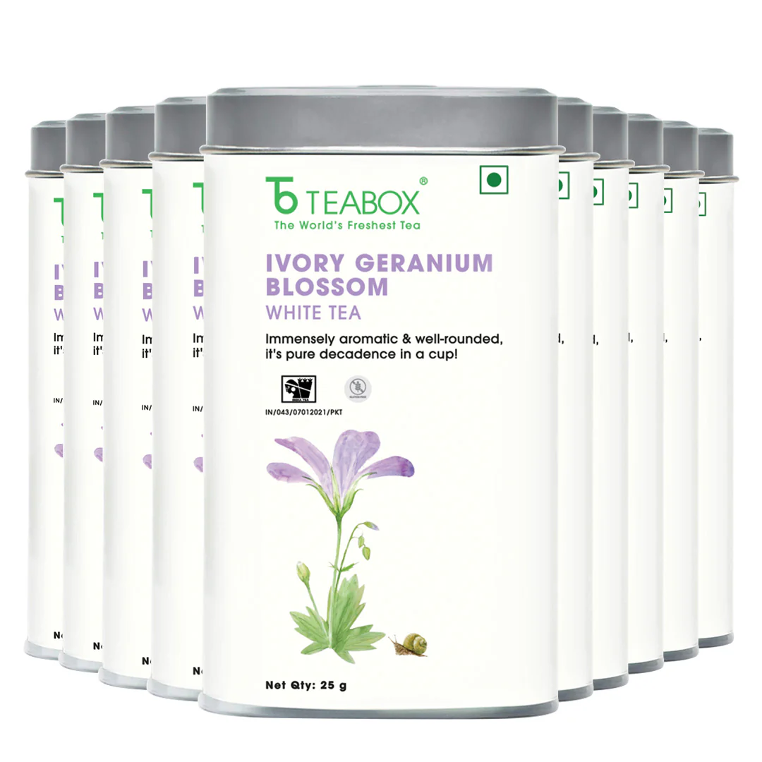 Ivory Geranium Blossom White - Image 10