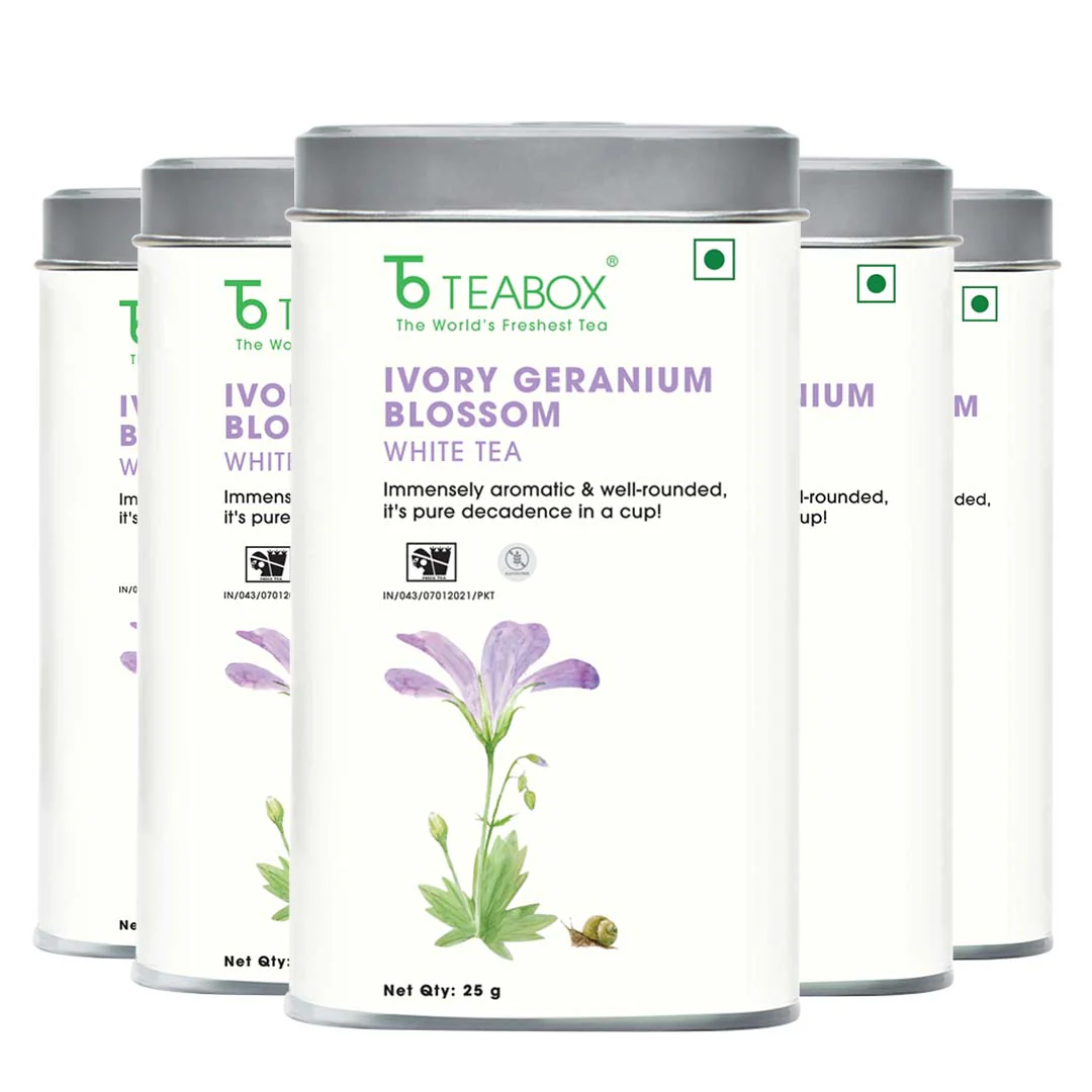 Ivory Geranium Blossom White - Image 9
